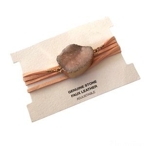 Pink Stone Adjustable Necklace